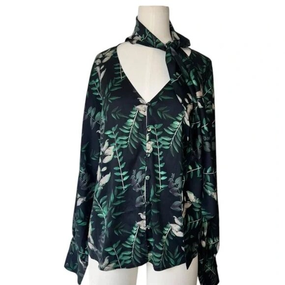 House of Harlow 1960 X Revolve Falling Leaves Stelle Blouse Top Size Small - Picture 6 of 6